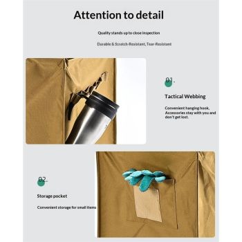 Throw Line Cube Bag - Easy Folding Arborist Throw Line Storage Portable Climbing Rope Organizer Box for Tree Work Outdoor Rope Accessories, khaki