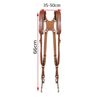 Camera Harness, Dual Camera Harness for Photographers, Leather Camera Strap for Two-Cameras for Strap（black）