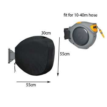Retractable Garden Hose Reel Cover for Water Hose Reel with Drawstring Storage Bag Waterproof Portable Hose Protector for Outdoor Yard Lawn Accessory (21.65"Lx21.65"Wx11.81"H)