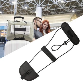 Luggage Straps - 2 Pc Luggage Bungee Strap - Lightweight and Durable Elastic Strap for Extra Luggage Adjustable Belt Travel Accessories - Black