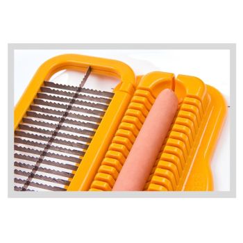 Hot Dog Dicer Hot Dog Cutter Slicer Stainless Steel 1Pc Multifunctional Hot Dog Sausage Cutter Ham Kitchen Tool