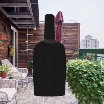 Outdoor Pizza Oven Cover - Black Weather Resistant Dustproof BBQ Rain Cover for Wood/Charcoal Fired Pizza Oven (165x65x45cm)