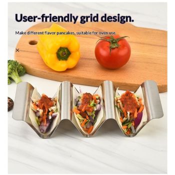 Holders 4 Packs - Stainless Steel Stand Rack Tray Style, Oven Safe for Baking, Dishwasher and Grill Safe