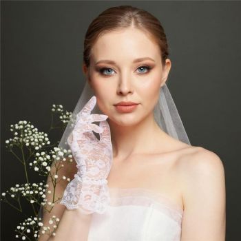 Two pair of Lace Communion Gloves toddlers, Super Cute Boys & Girls, Special Occasion, Wedding, Christmas, Dress Outfit (White)