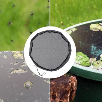Mesh Cover for Rain Barrels,4 pcs Rain Barrels Screen Water Bucket Covers with Drawstring,Rain Barrel Net Cover to Keep Leaves and Debris Out Rain Collection（95cm）
