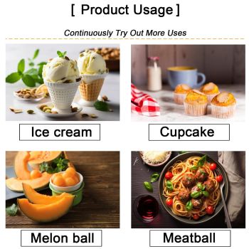 Stainless Steel Scoop, 50MM Diameter , Silver, Cupcake Muffin Batter Dispenser, Ice Cream Cupcake Muffin Scoop