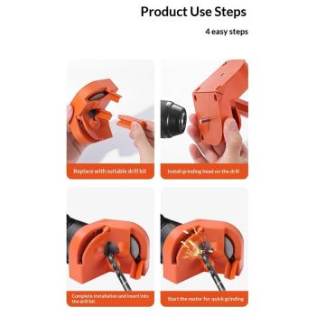 Drill Bit Sharpener - Professional Drill Bits Sharpener for All Bits, Electric Drill Bit Sharpener, Efficient Drill Bit Grinding Sharpener, Cemented Carbide drill repair kit for Grinding andPolishing