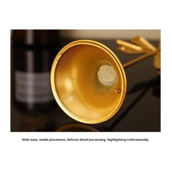 3 Pcs Gold Bow Taper Candle Holder Vintage Candle Stick Holders Antique Brass Decorative Candlestick for Wedding Christmas Home Table Decor