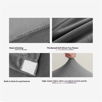 2 pack Stretch Plush Armrest Covers for Chairs and Sofas - Anti-Slip Couch Protector With Sticker - Furniture Arm Covers for Sofa, Chair, Recliner - Set of 2
