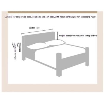 Bed Headboard Cover for Queen, Stretch Bed Head Board Slipcover Covers, Dustproof Protector Cover for Upholstered Headboard (White, for Queen Headboard (55"-67"))
