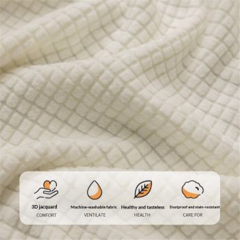 Air Conditioner Cover 35-37 Inch Knitted Elastic Cloth Dustproof for Wall-Mounted Units Split Indoor AC Covers （Beige large size (applicable size range 75-96cm)）