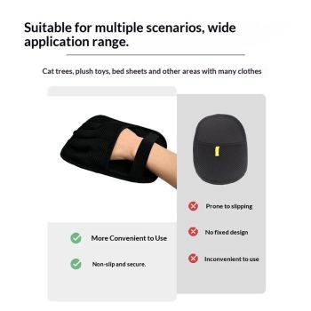 2 pack Pet Hair Remover Gloves, Electrostatic Gloves Pet Hair Glove Reusable Cat Grooming Hair Mitt Glove（a pair of）