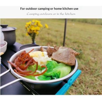 Stainless steel Hand Cup Folded , Teacup with Folding Handle Lightweight and Compact Design for Hiking Picnic and Trave