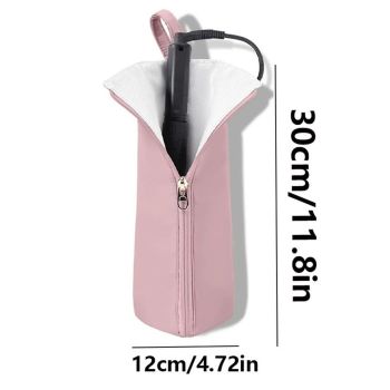 Hot Iron Holder & Mat, Heat Resistant Travel Bag for Curling Iron, Flat Iron - Hair Tool Organizer for Home, Travel