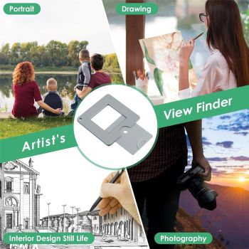 3 pack View Finder, View Finder with Sliding Mechanism, View Finder for Painting, Drawing, Photography, and Any Other Place Where, Composition is Required