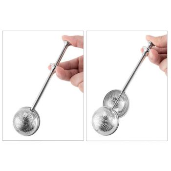 4 Pcs Stainless Steel Tea Infuser Tea Strainer Sugar Flour Sifters Powdered Sugar Shaker Duster Filters Tea Interval Diffuser for Loose Leaf, Spices, Seasonings(Spherical)