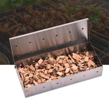 Grillaholics Smoker Box for Gas & Charcoal Grills – Large Stainless Steel Wood Chip Container for Smoking Meat – Grilling Accessories for BBQ Lovers – Grilling Gift for Men