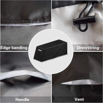 Weight Bench Cover, Bottom Drawstring, 600D Oxford Waterproof Heavy Duty Adjustable Exercise Workout Bench Cover for Indoor and Outdoor Fitness Equipment