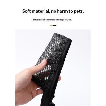 Dog Muzzle for Small Medium Large Dogs Poodle Retriever Doberman, Air Mesh Breathable and Drinkable Pet Mouth Guard for Anti-Biting Chewing Scavenging(Black,M)