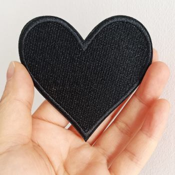 10 pcs Black Heart Embroidered Iron on Patches for Clothing Jackets Backpacks 2.36x2.5 inch, for Clothing, Uniform, Hats, Backpacks, Jackets, Pants, & Accessories