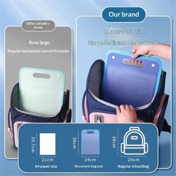 4 Pcs Vertical Expanding File Organizer 13 Pockets, A4 Expanding File Folder with Colorful Labels and Expandable Cover Large Capacity for Work School Home Office (240mm*360mm)