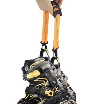 4 pcs Ski and Boot Carrier Straps, 20.07x1 Inch Portable Ski Carrier Straps with Anti-Skid Pad and Double-Ended Buckles, Winter