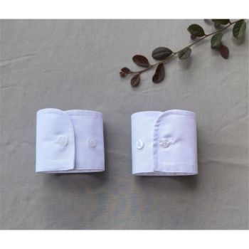 2 Pair Wrist Cuffs for Women Detachable Shirt False Sleeves Fake Hand Sleeves Garment Decorated Accessories for Suit Blouse Coat White