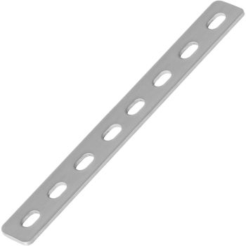 10 Pack 8.18" Flat Straight Brace Brackets,Stainless Steel Slotted Slightly Adjustable Mending Plates（screws are not included）
