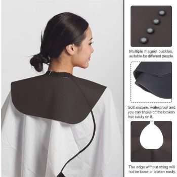 Hair Cutting Collar, Silicone Salon Hair Dye Pad Soft Hair Shawl Neck Guard for Hairdressing Hair Cutting Hair Dye Perm and Shampoo (gray)