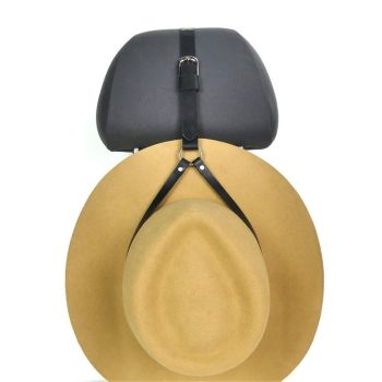 2 pack Cowboy Hat Rack for Pickup Trucks, Cowboy Hat Holder for Truck Headrest, Cowboy Hat Hanger for Vehicle SUV Car Accessories (black)