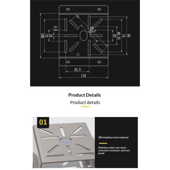 Universal Corner Mount for Security Camera, Solid Mounting Corner Bracket for Wall Mount Corner, Suitable for CCTV Cameras LED Wall/Stage Lights, Solar Panels