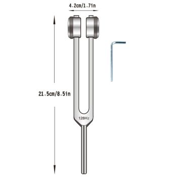 Aluminum Tuning Fork ,128 Hz Weighted Tuning Fork Medical-Grade Tuning Forks for Healing-Professional Tuning Fork