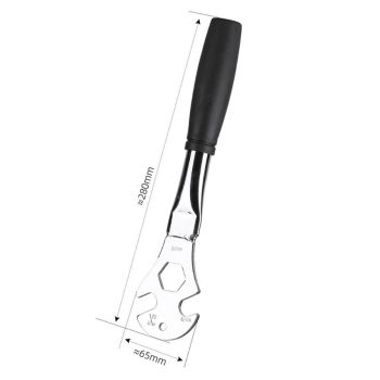 Pedal Wrench Double Sided Bicycle Pedals Removal 15/16/17mm Bikes Spanner Home Mechanic Kit Tool Comfortable Grip Cycling Crank for Biking Maintenance Repair