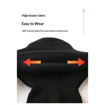 2pcs 3 Hole Winter Knitted Mask, Full Face Cover Ski Scarf Mask Warm for Adult Skiing, Motorcycle,Wind Protection