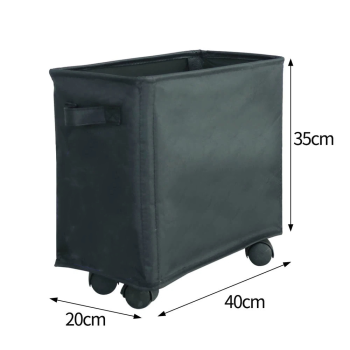 13.77 Inches Slim Laundry Basket on Wheels, Collapsible Rolling Laundry Hamper, Foldable Narrow Corner Clothes Storage Bins