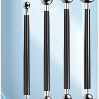 2 set DIY Cake tools, 4Pcs Ball Baking Fondant Cake Tools Stainless Steel Head Pen for Sugar Flower（black）