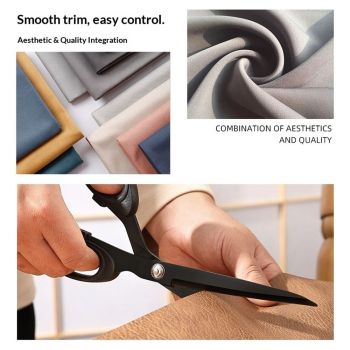 2 pack Left-Handed Scissors for Adults, 8 Inch Coating with high carbon steel Blade, for Dressmaking, Leather Professional Sewing Fabric, Crafting and Home General Use, Black