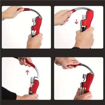 Professional Zinc Alloy Wine Opener Corkscrew Built-in Foil Cutter Premium Lever Corkscrew Waiter Wine Opener Kit Bottle Opener