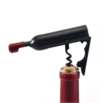 2 pack Magnetic Wine Bottle Corkscrew, Wine Opener Portable Screw Corkscrew Multifunction Wine Bottle Opener Black
