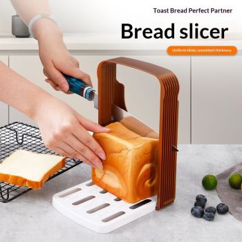 2 pack Bread Slicer for Homemade Bread Thickness Bread Cutting Guide Plastic Foldable Compact Sandwich Loaf Slicer