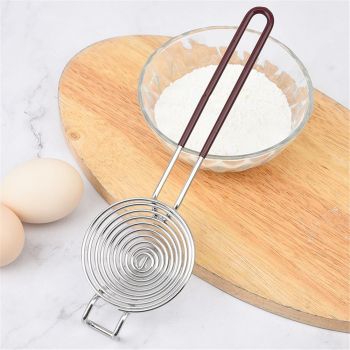 2 pack Egg Separator Food Grade Stainless Steel Egg Yolk White Separation Tool, Kitchen Gadget Cooking/Baker Tool (brown)