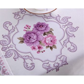 Fridge Dust Cover Washer And Dryer Top Refrigerator Dust Proof Cover with Storage Pockets 55*140cm - Purple