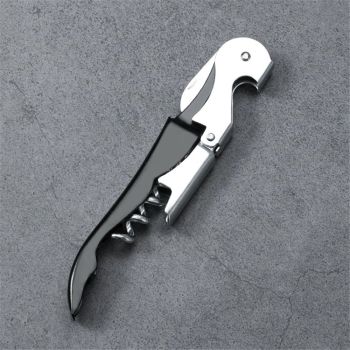 2 pack Double Hinged Waiter's Corkscrew Wine Opener, Stainless Steel Wine Bottle Opener with Built In Foil Cutter, Home Bar Tools, Bar Cart Accessories, Wedding Gifts（black）