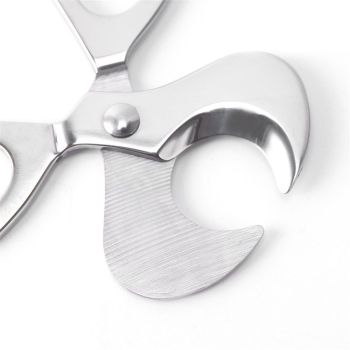 Cigar Scissors Cutter,Stainless Steel Guillotine Double Blade Straight Cut Scissors (Silver) for Cigars