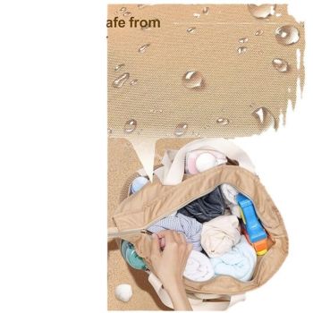 Beach Bag Large Waterproof Sandproof Foldable Tote for Women with Zipper Mesh Pockets for Pool Swim Travel Everyday