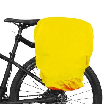 2 pack Bicycle Rear Rack Bag BIke Trunk Bag Rain Cover for Commuter Bags and Panniers - yellow (only Cover)