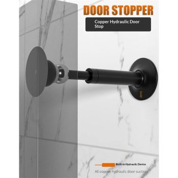 Door Stoppers – Heavy Duty Magnetic Door Stopper for Wall & Bottom of Door – Premium Adjustable Door Stop with Heavy-Duty Windproof Design