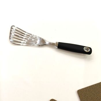 Stainless steel Fish Turner Spatula Stainless Steel for Kitchen Use, Small Griddle Egg Spatula, Flexible,Corrosion Resistant, Kitchen Slotted Turner with Thin Edge Ideal for Turning,12.75"