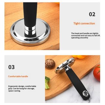 Meat Pounder Tenderizer, Stainless Steel Kitchen Meat Tenderizer Hammer, Round Chicken Flattener Tool with Comfortable-Grip Handle for Flattening Cutlets and Tenderizing Meat