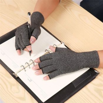 1 Pair Original Arthritis Compression Gloves for Women & Men - Fingerless Hand Support for Arthritis Pain, Carpal Tunnel, Swelling & Poor Circulation - Everyday Wear - M